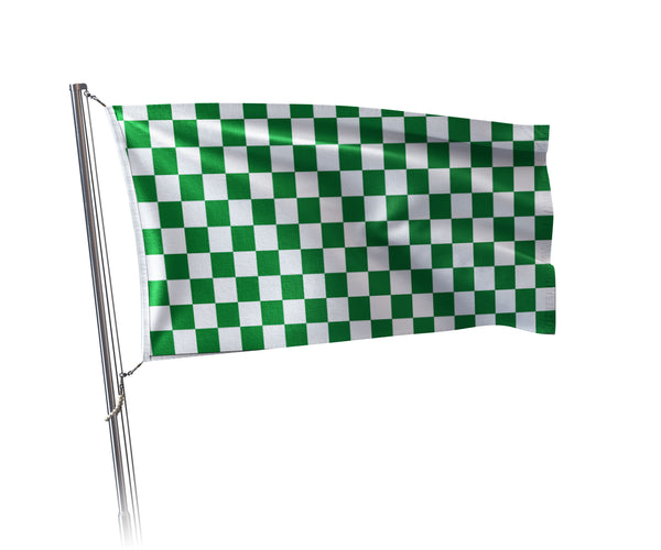 Chequered - Green and White
