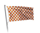 Chequered - Orange and White