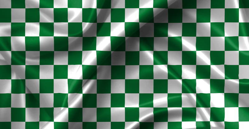 Chequered - Green and White