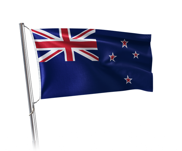 Premium NZ made blue and red New Zealand flag by designed by Flags Group Limited