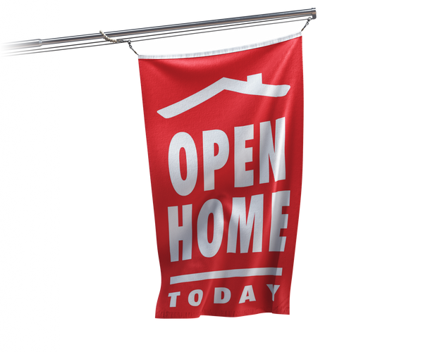 Open Home Today Vertical Flag