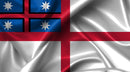 A flag featuring a red cross with blue fields and white stars, resembling the United Tribes flag. New Zealand flag designed by Flags Group Limited